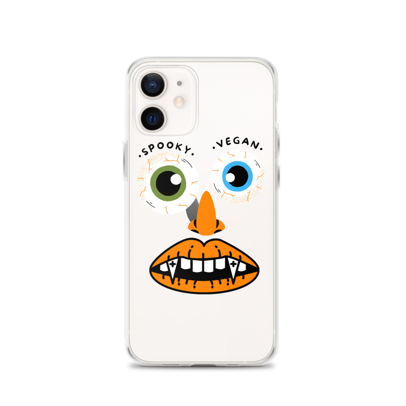 Clear Case for iPhone® Spooky Vegan Face