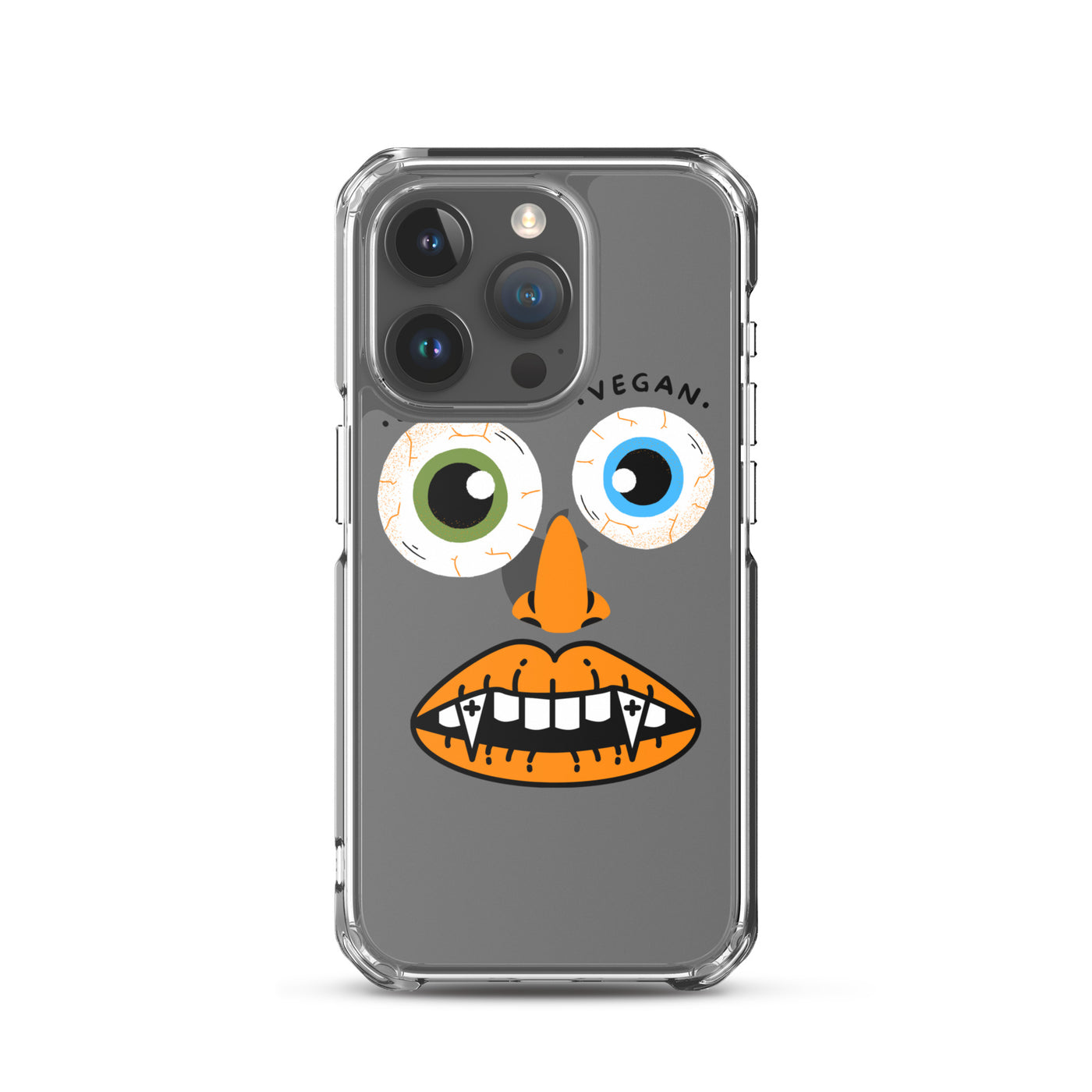 Clear Case for iPhone® Spooky Vegan Face